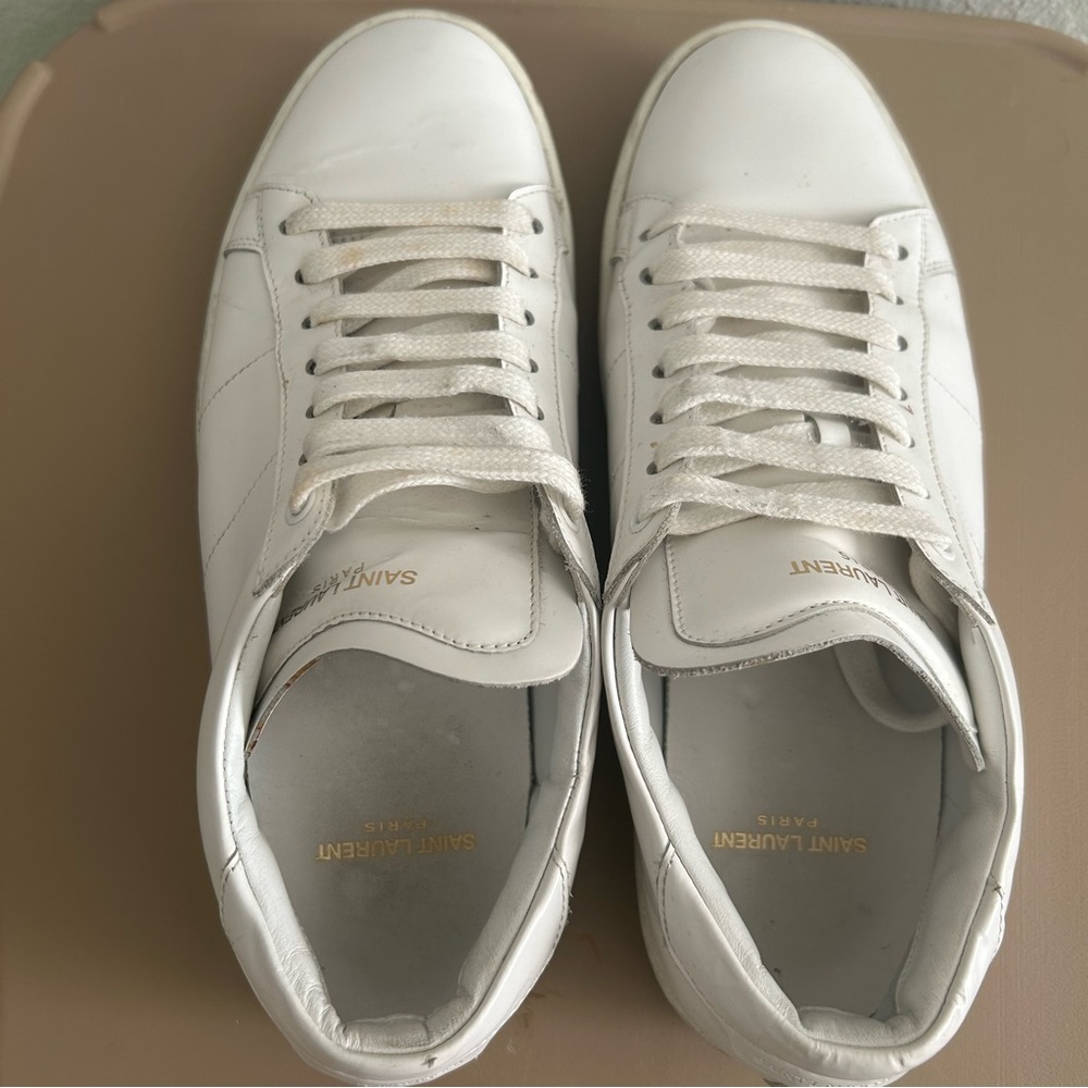 Saint Laurent Andy sneakers in white leather - Picture 7 of 10